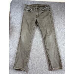 Levis 511 Jeans Mens 34x30 Gray Denim Slim Fit Straight Leg Low Rise Streetwear